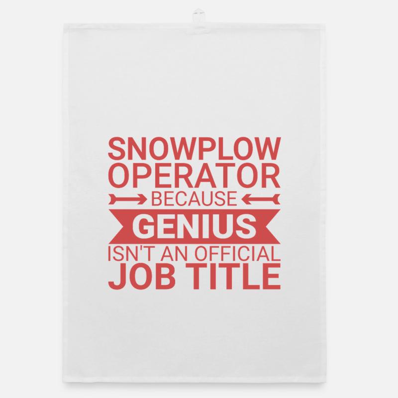 Snowplow Operator Genius Snow Plow Driver Organic dish towel