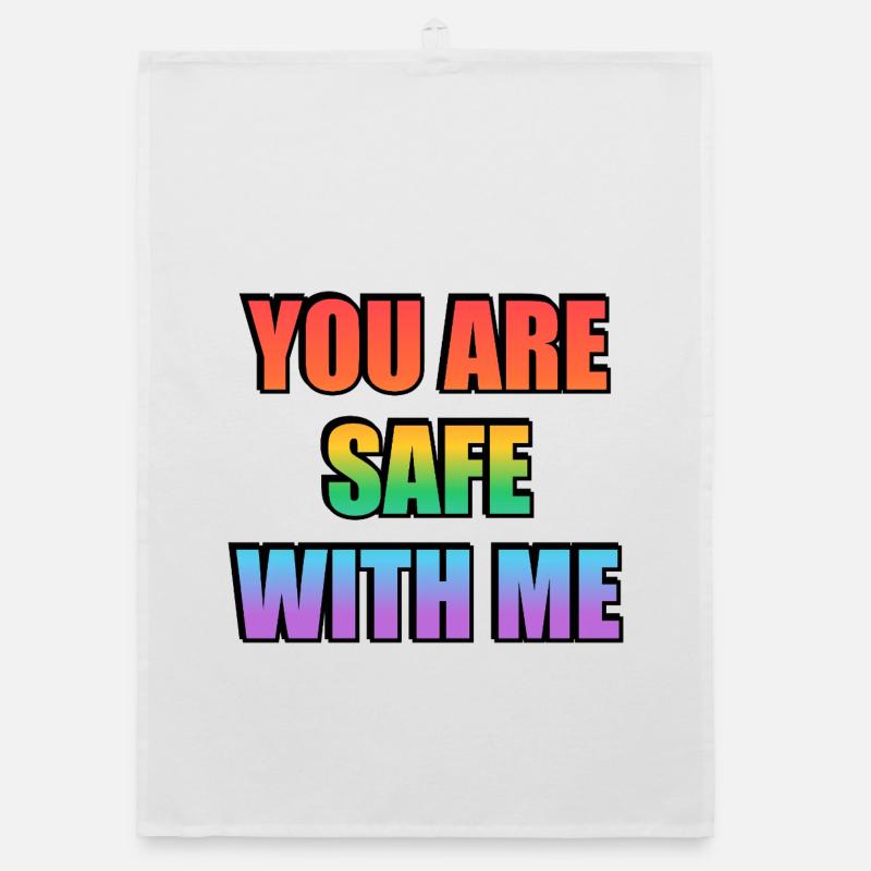 Tu es en sécurité avec moi, gradient Torchon bio