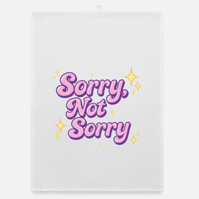 désolé, pas désolé / Conception de déclaration Y2K Torchon bio