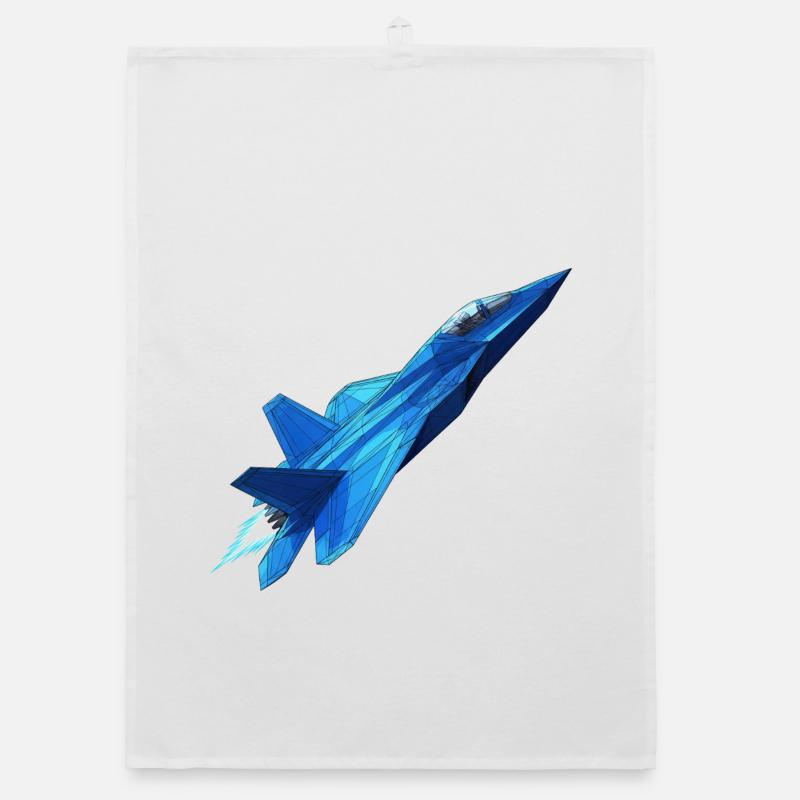 Blue Geometry Jet Organic dish towel