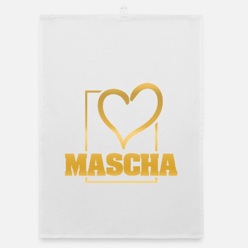 Masha as a heart Organic dish towel