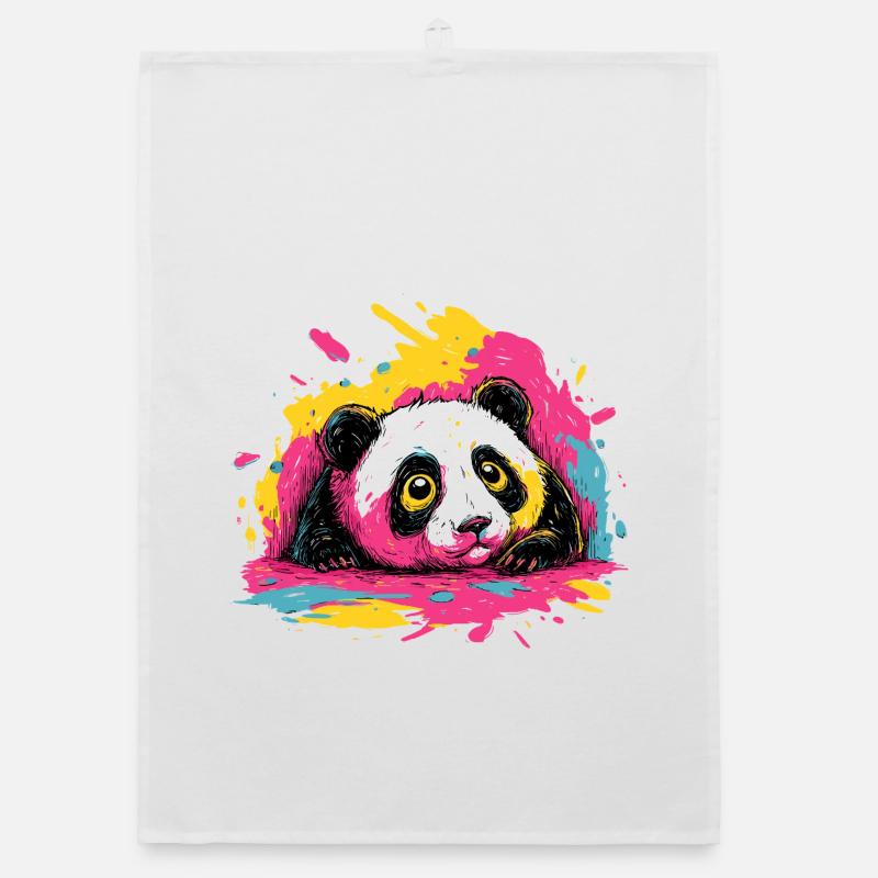 Panda Farbsplash Organic Geschirrtuch