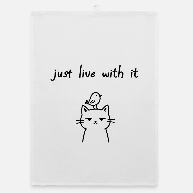 Vis avec, drôle de déclaration de chat Torchon bio