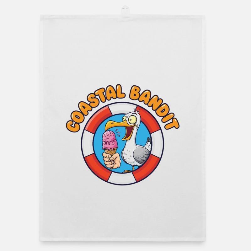 Küstenbandit Möwe Stiehlt Eis Organic dish towel
