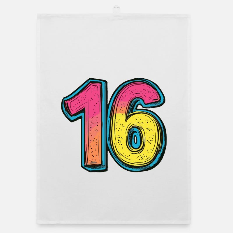 16 Number Colorful Organic dish towel