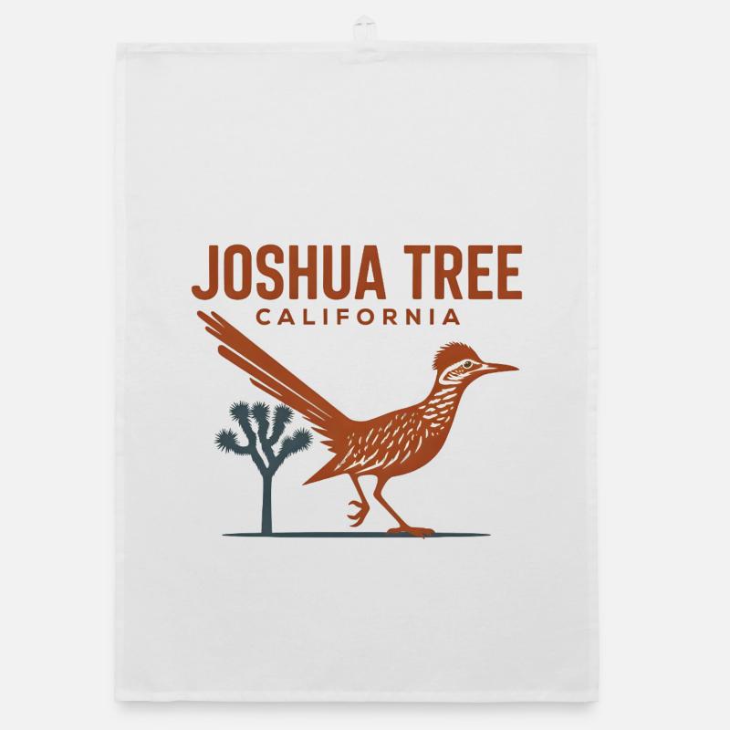 Joshua Tree Roadrunner Sunset Organic Geschirrtuch