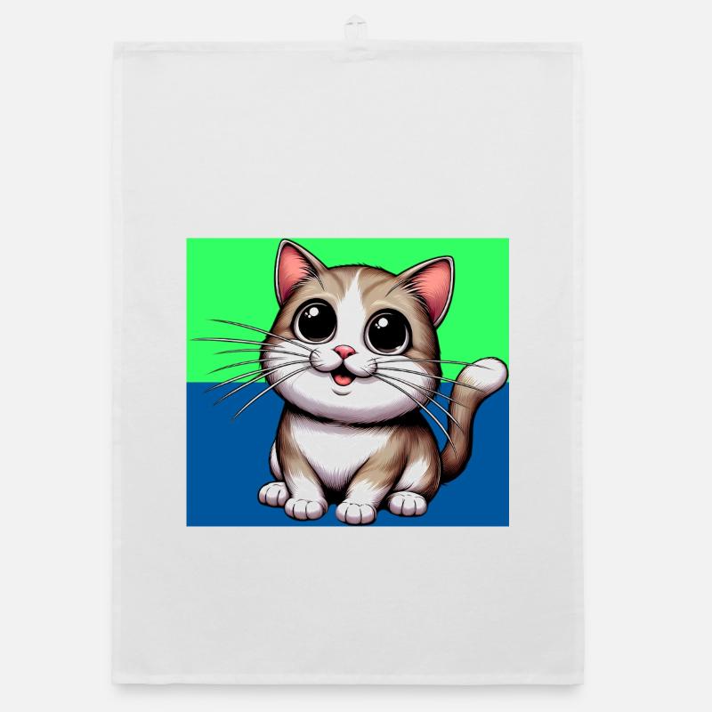 cat Organic dish towel