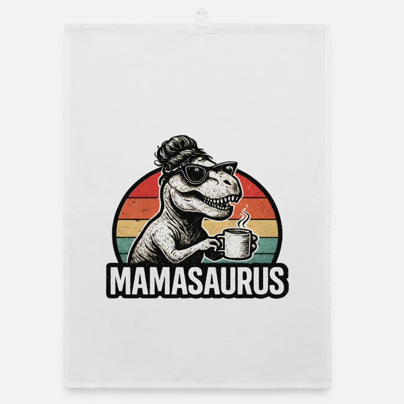 Mamasaurus Mama Mutter Geschenkidee Humor Lustig Organic Geschirrtuch