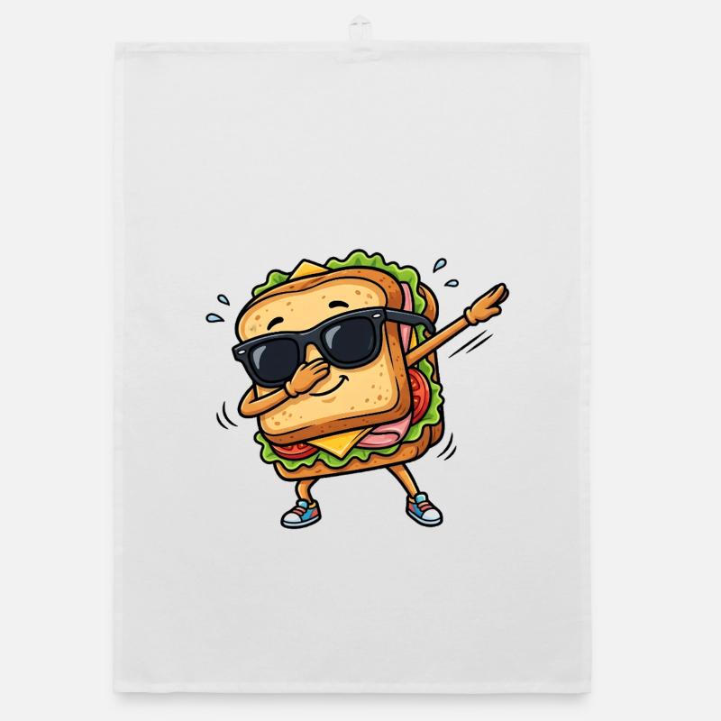 Dabbing Sandwich Organic dish towel