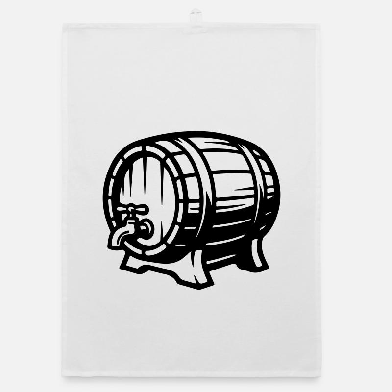 Bierfass Symbol Bier Organic Geschirrtuch