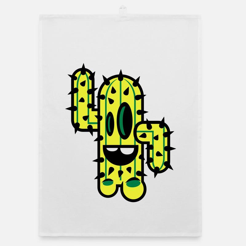 cactus comic nature Organic dish towel