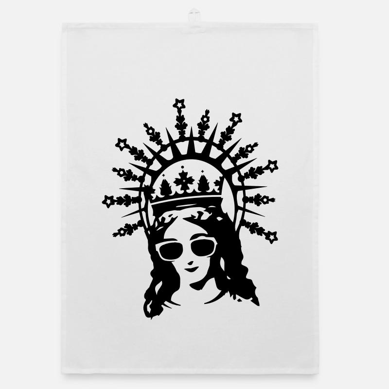 Mutter Gottes mit Sonnenbrille Organic Geschirrtuch