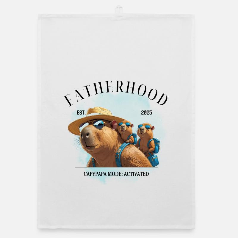 Paternité EST. 2025 – Mode Capypapa activé Torchon bio