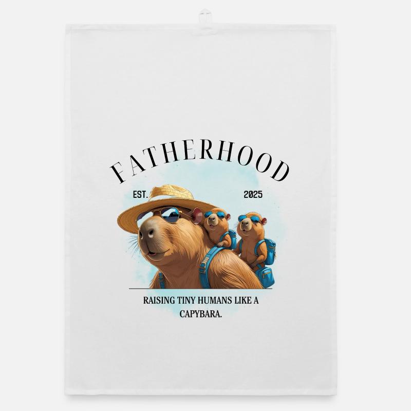 Paternité 2025 Élever de petits humains comme la capybara Torchon bio