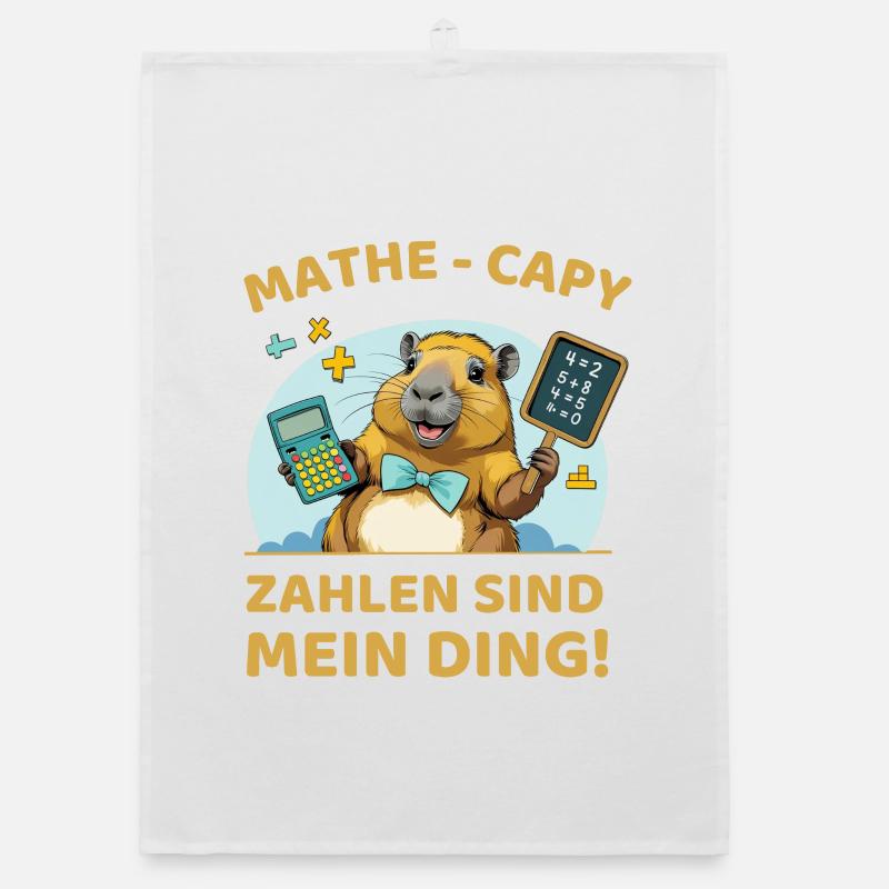 Math Capybara – Les nombres, c’est mon truc ! Torchon bio
