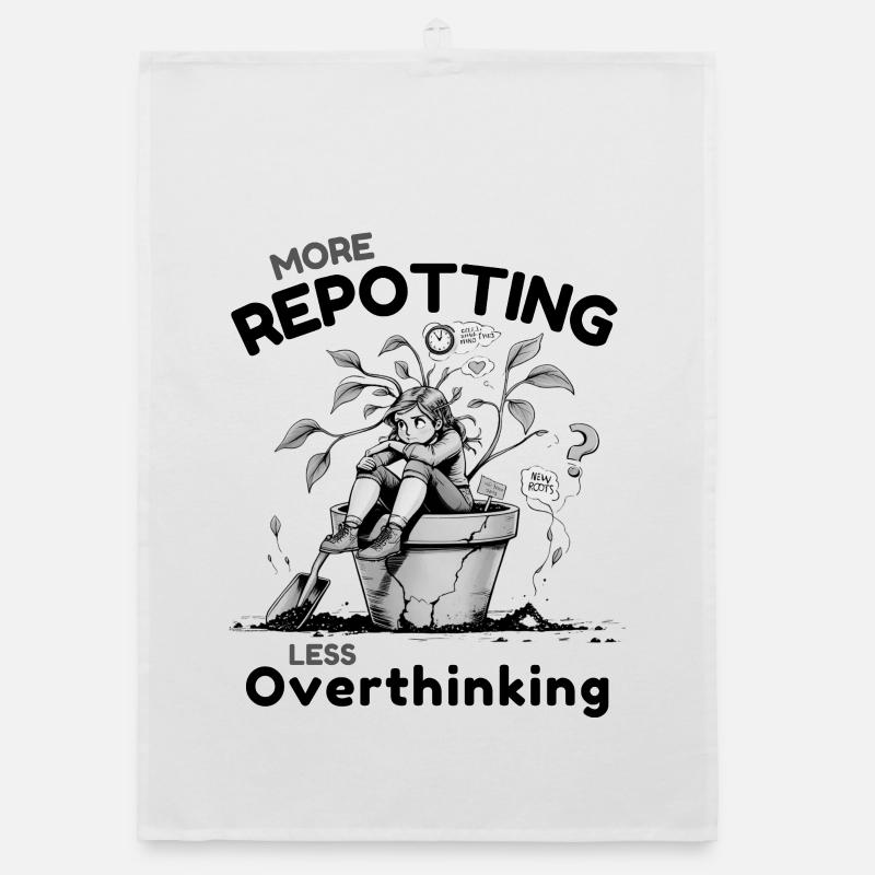 Overthinking? Time for repotting! Organic dish towel