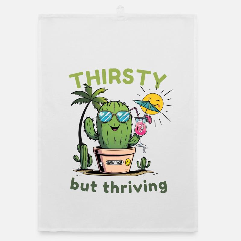 Cactus Vibes – Dry, Cool & Alive Organic dish towel