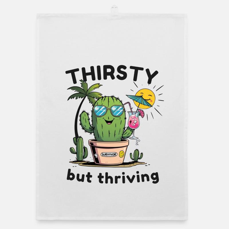 Cactus Vibes – Dry, Cool & Alive Organic dish towel