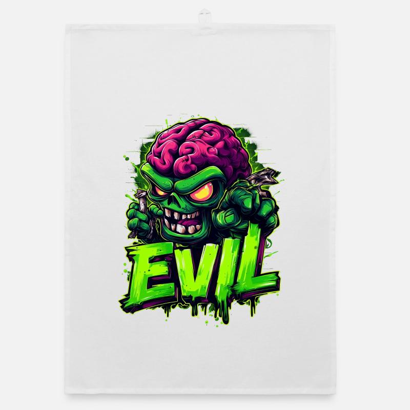 Evil - Organic Geschirrtuch - Weiß