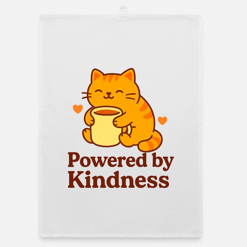 Mignon Tigrou avec Devise Café et Bonté Torchon bio