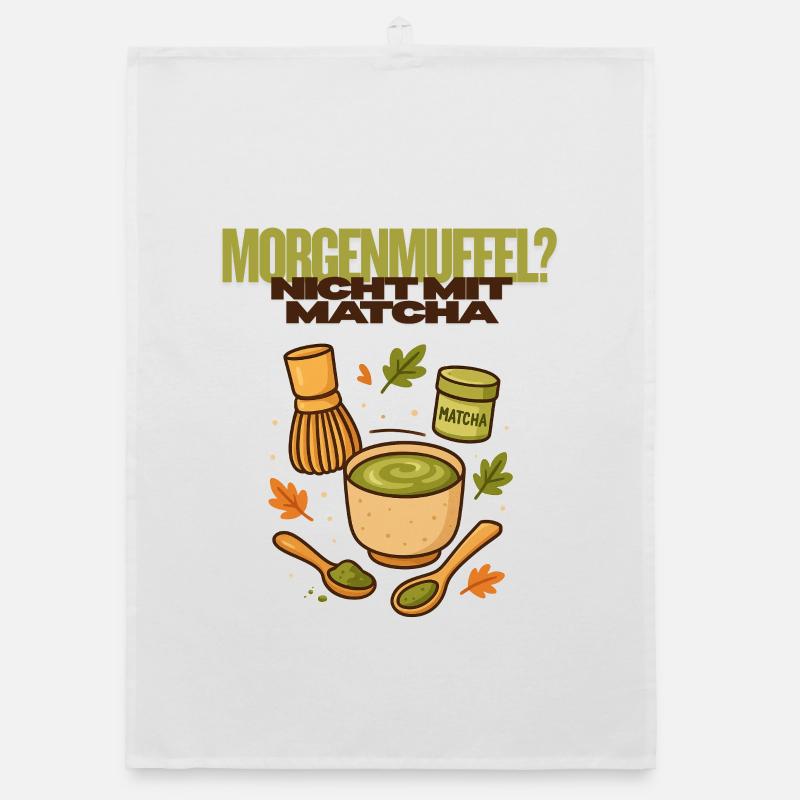 Petit-déjeuner matinal grouch coffee matcha cup Torchon bio