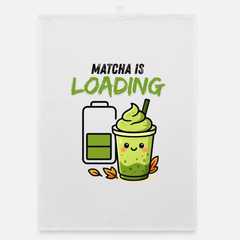 Loading Screen Green Smoothie Matcha Viral Organic dish towel