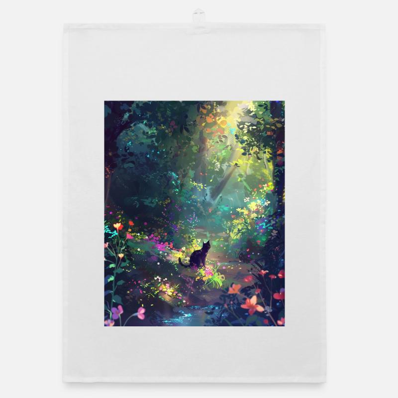 Chat des forêts ensoleillé Torchon bio