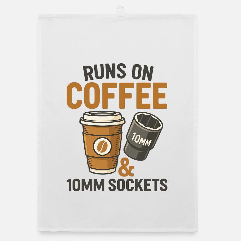 Runs on Coffee and 10mm Socket Organic dish towel