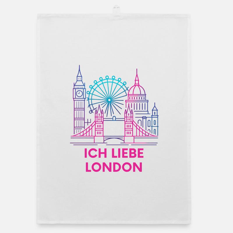 Déclaration d’amour de Londres néon Torchon bio