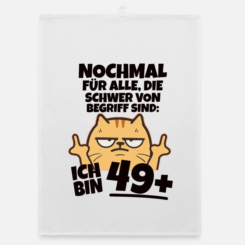 I'm 49 plus middle finger Organic dish towel