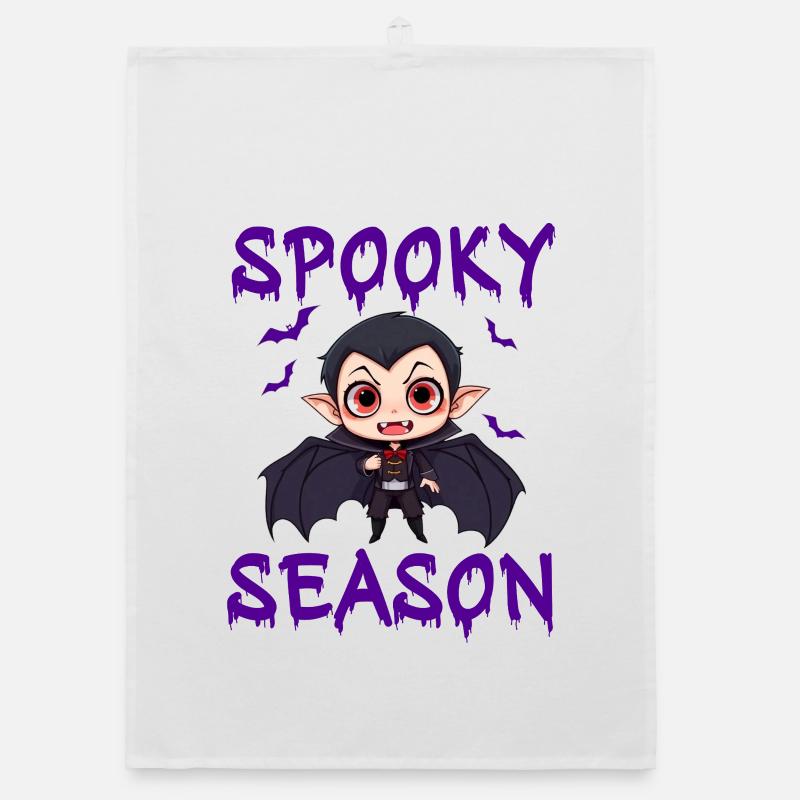 Vampire Halloween Dracula Bat Organic dish towel