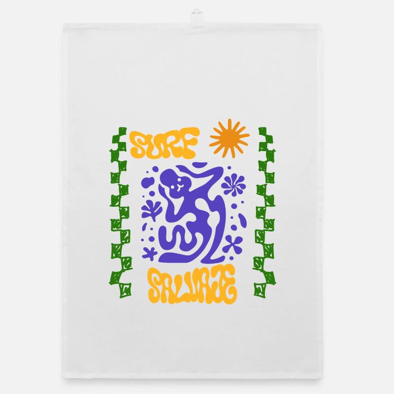 Psychedelic Surf Salvaje  Organic dish towel
