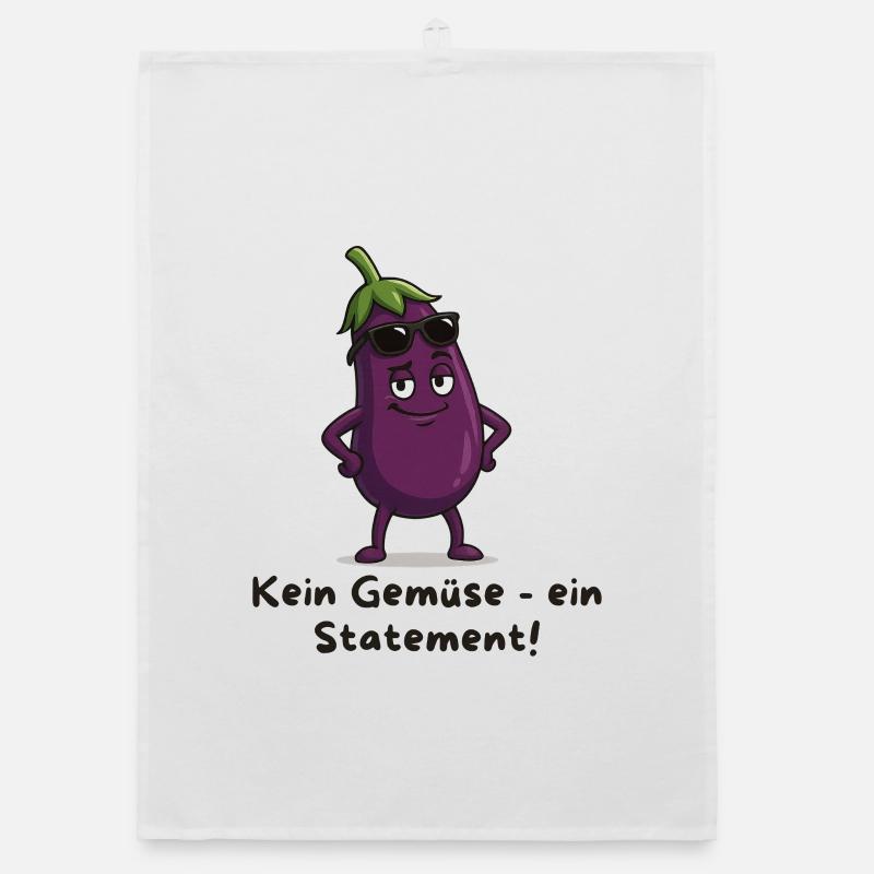 Eggplant with Style – No Vegetable Statement Organic dish towel