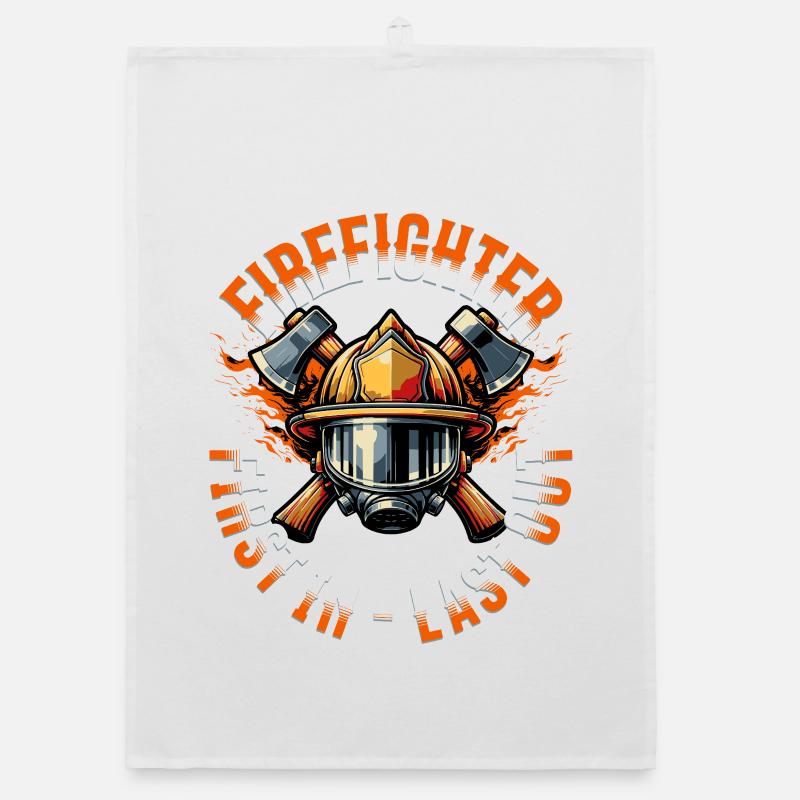 Fire brigade first in, last out Organic dish towel