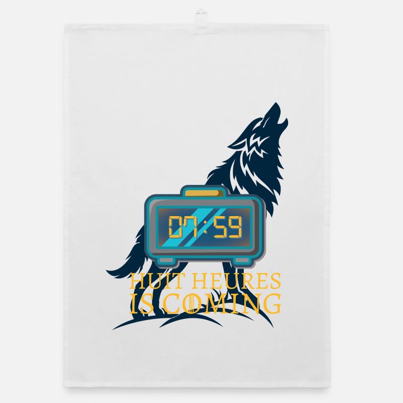 eight o'clock is coming Organic dish towel