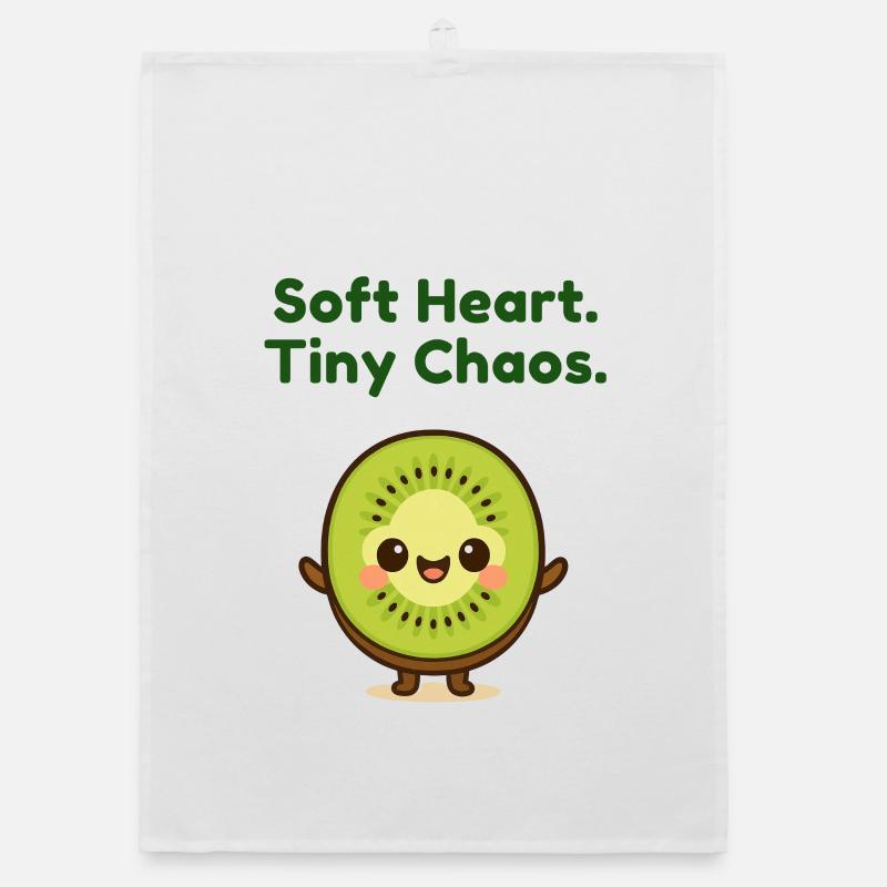 Softe Herz Tiny Chaos Kiwi Organic Geschirrtuch