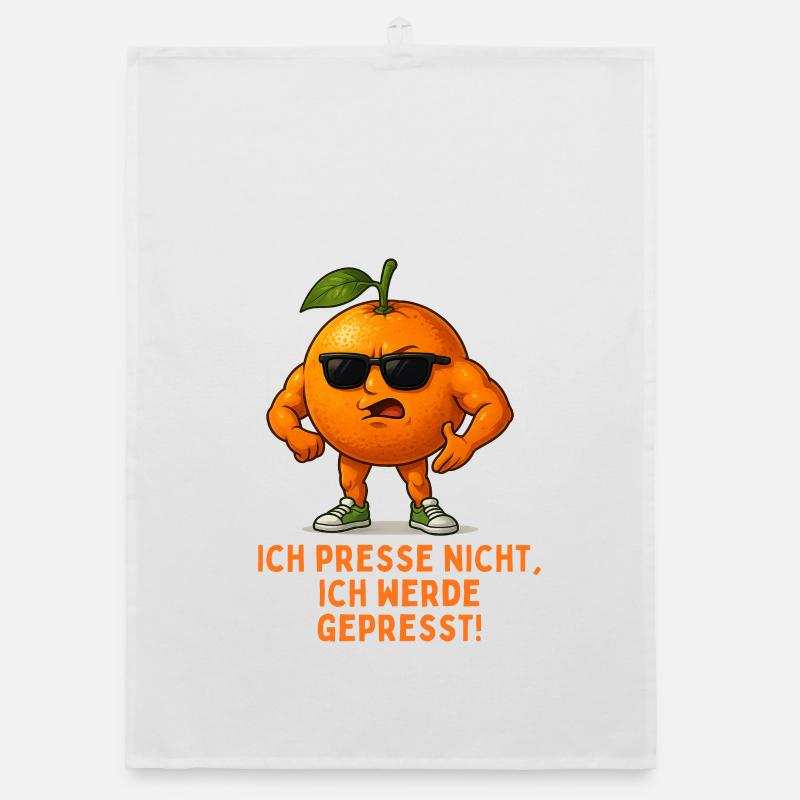 Orange with style: I'm being squeezed Organic dish towel