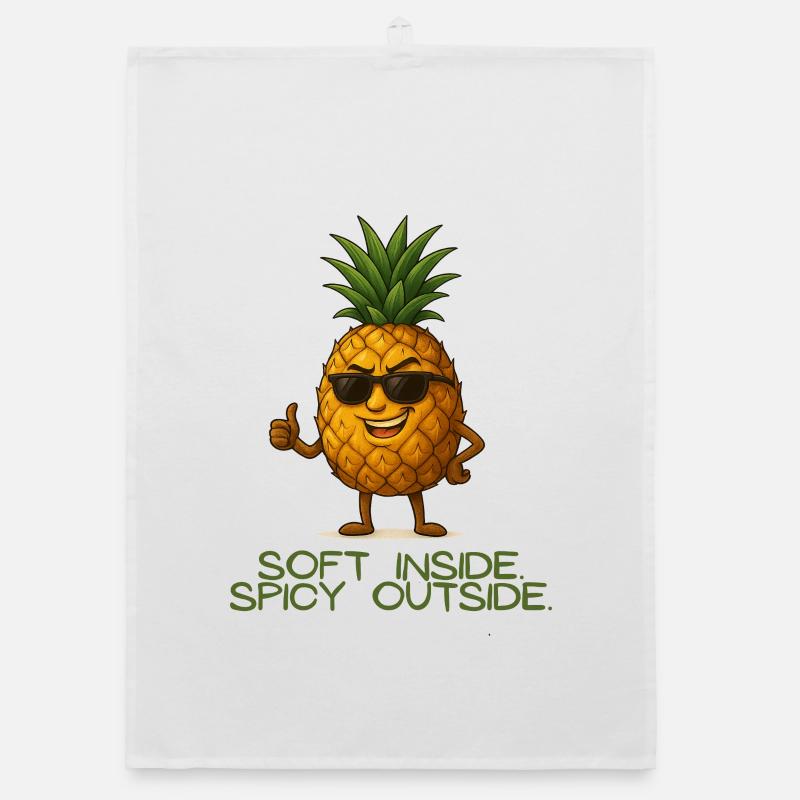Ananas mit Stil Soft Inside Organic Geschirrtuch