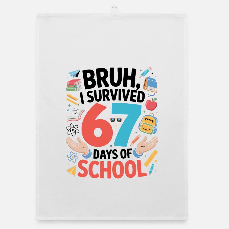 67 Schulanfangsfeier Organic Geschirrtuch