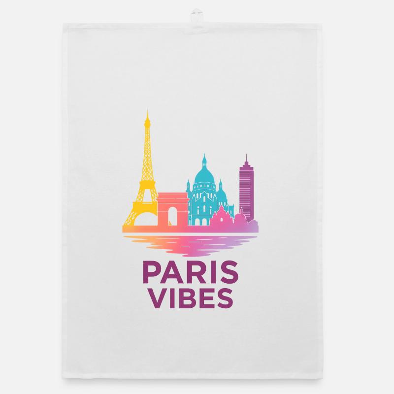 Silhouette de gradient de Paris Vibes Torchon bio
