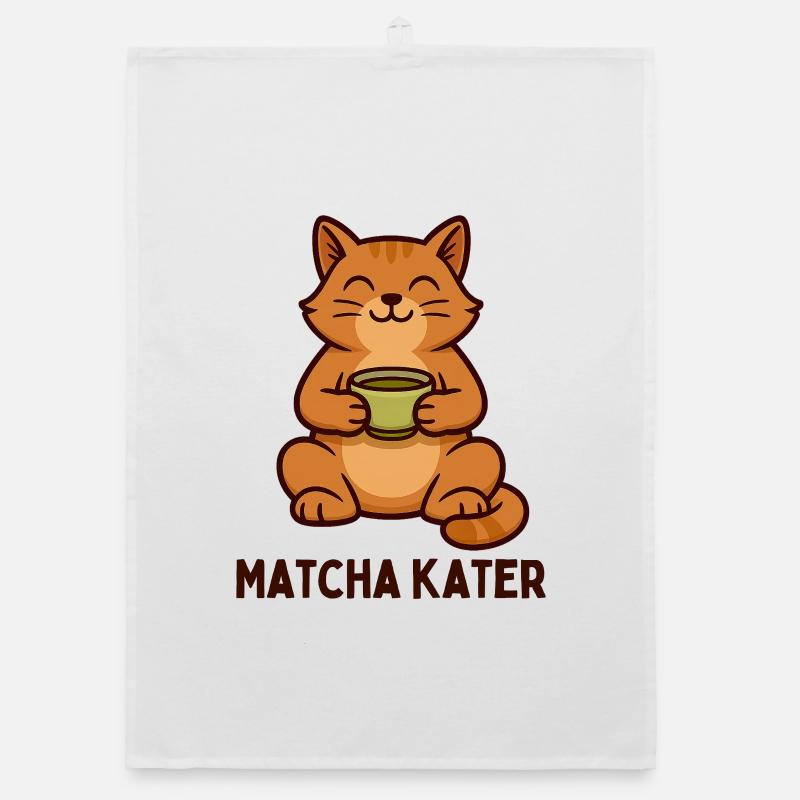 Graphique matcha de l’heure du thé pour la gueule de bois Torchon bio