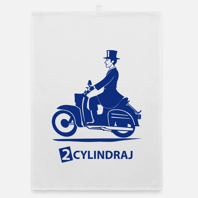 2 CYLINDRAJ - blue - Organic Geschirrtuch