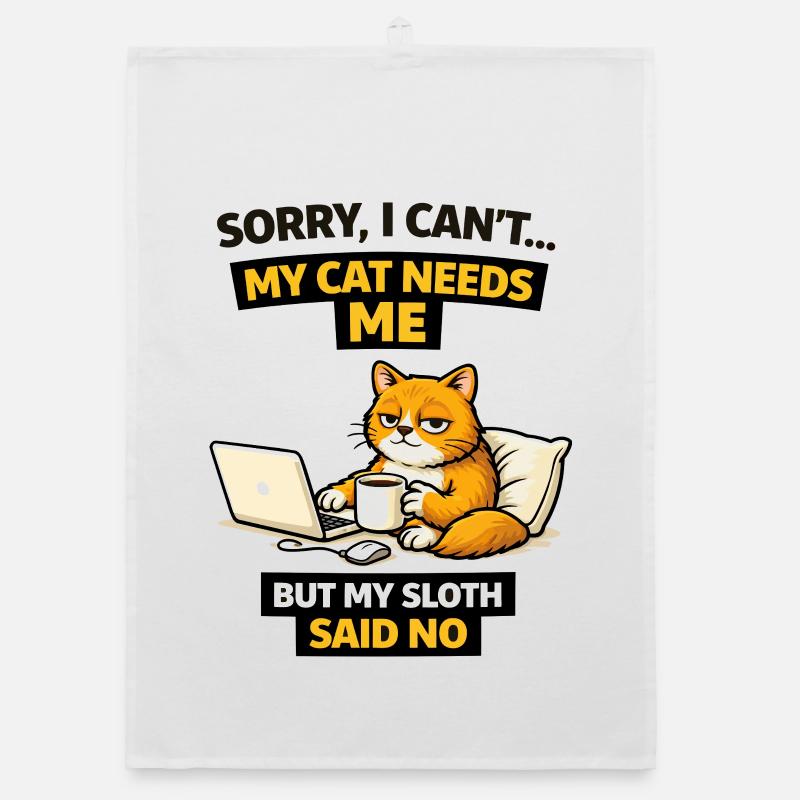 Cat Me Time vs Sloth Refusal Organic dish towel