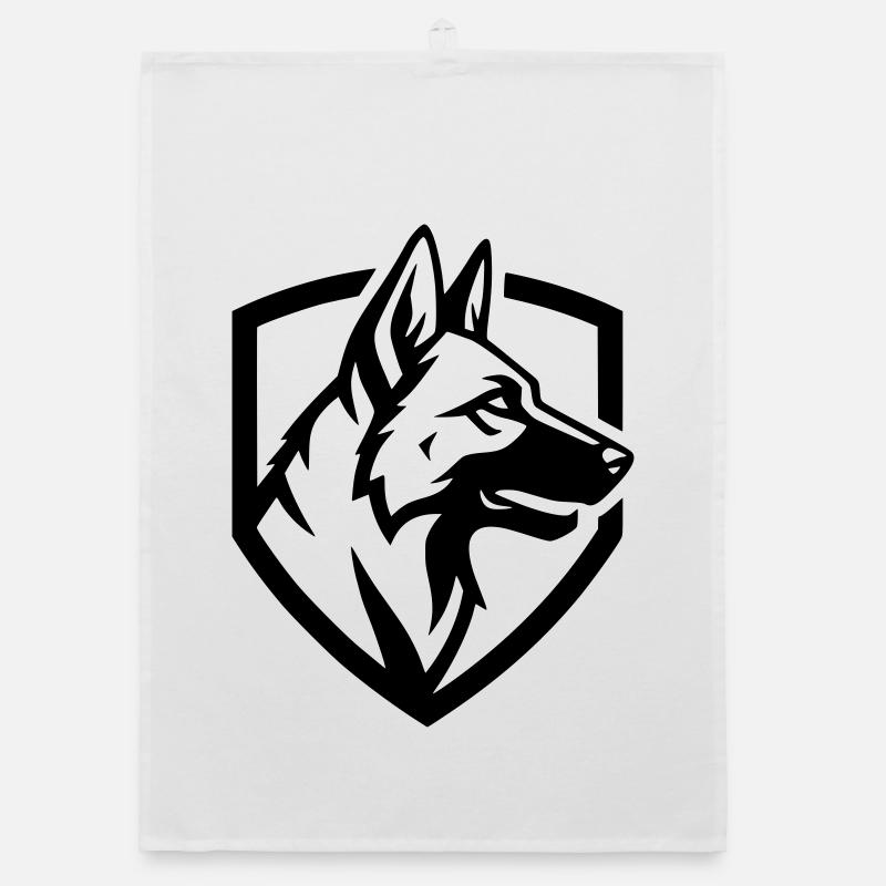 Schäferhund Wappen Schild Security Organic Geschirrtuch