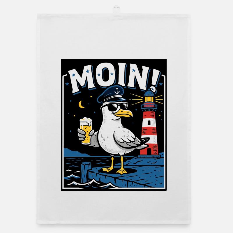 Coast Pub Seagull Beer Organic dish towel