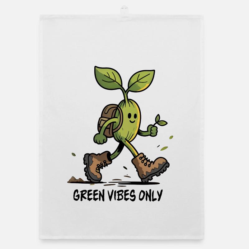 Ecological Plant on a hike Organic dish towel