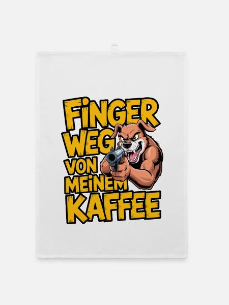 Mein Kaffee - Organic Geschirrtuch - Weiß - Vorne