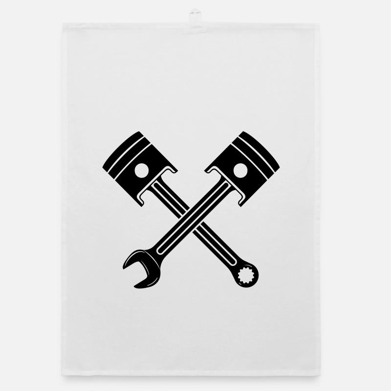 Clé de piston du moteur croisée Torchon bio