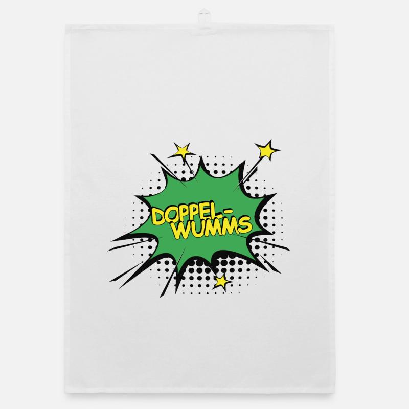 Doppelwumms Comic Style Organic Geschirrtuch