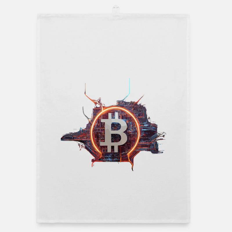 Conception cyber-moderne du Bitcoin Torchon bio